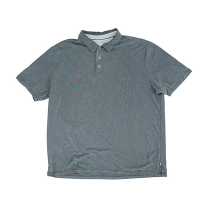 Gray Solid Short Sleeve Polo