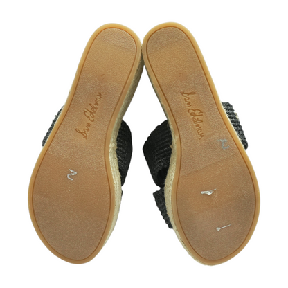 Black Wedged Sandals