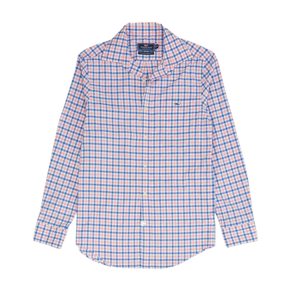 Pink Check Long Sleeve Button Down