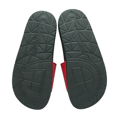 Red Athletic Slides Shoes