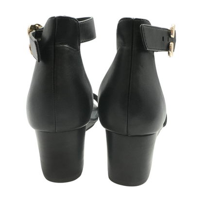 Black Wedged Sandals