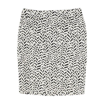 Black Geometric Mini Skirt
