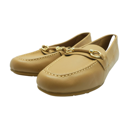 Tan Slip-On Flats