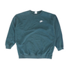 Teal Solid Sweatshirt Pullover