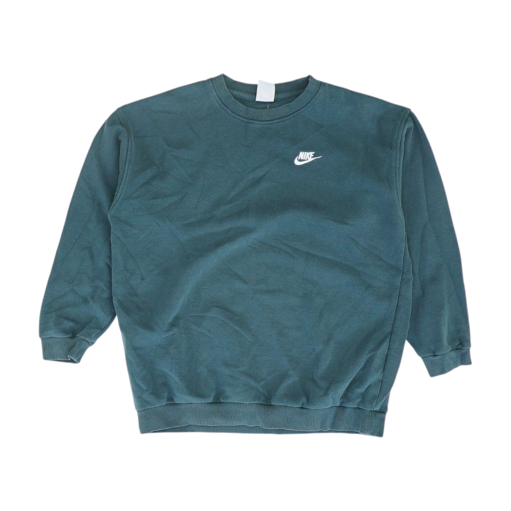 Teal Solid Sweatshirt Pullover