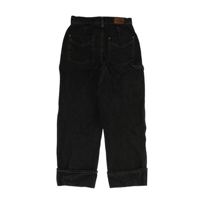 Black High Rise Wide Leg Jeans