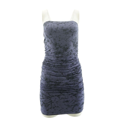 Purple Tie Dye Formal Mini Dress
