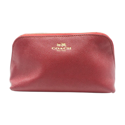 Red Solid Makeup Bag