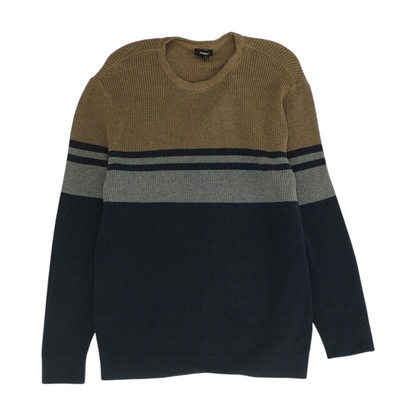 Navy Color Block Pullover Sweater