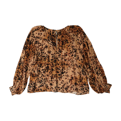 Tan Animal Print Blouse