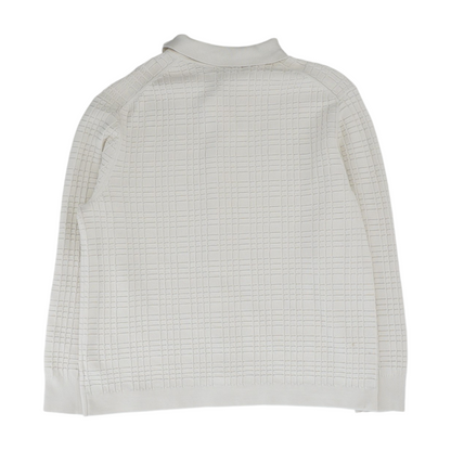 Beige Solid Long Sleeve Button Down