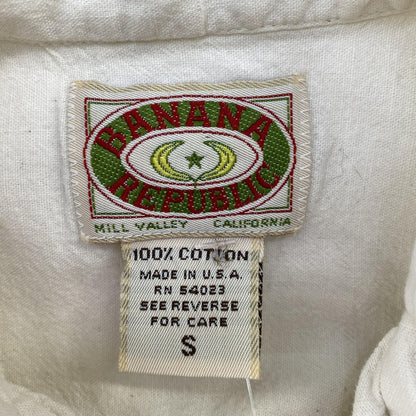Vintage Ivory Solid Long Sleeve Button Down