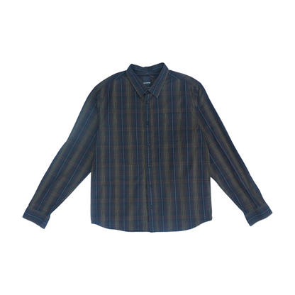 Brown Plaid Long Sleeve Button Down