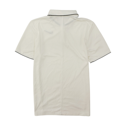 White Solid Short Sleeve Polo