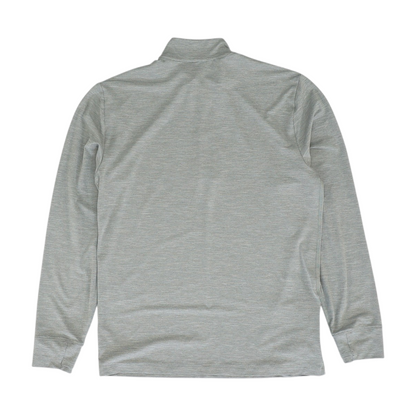 Gray Solid 1/4 Zip Pullover