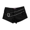 Black Solid Casual Shorts