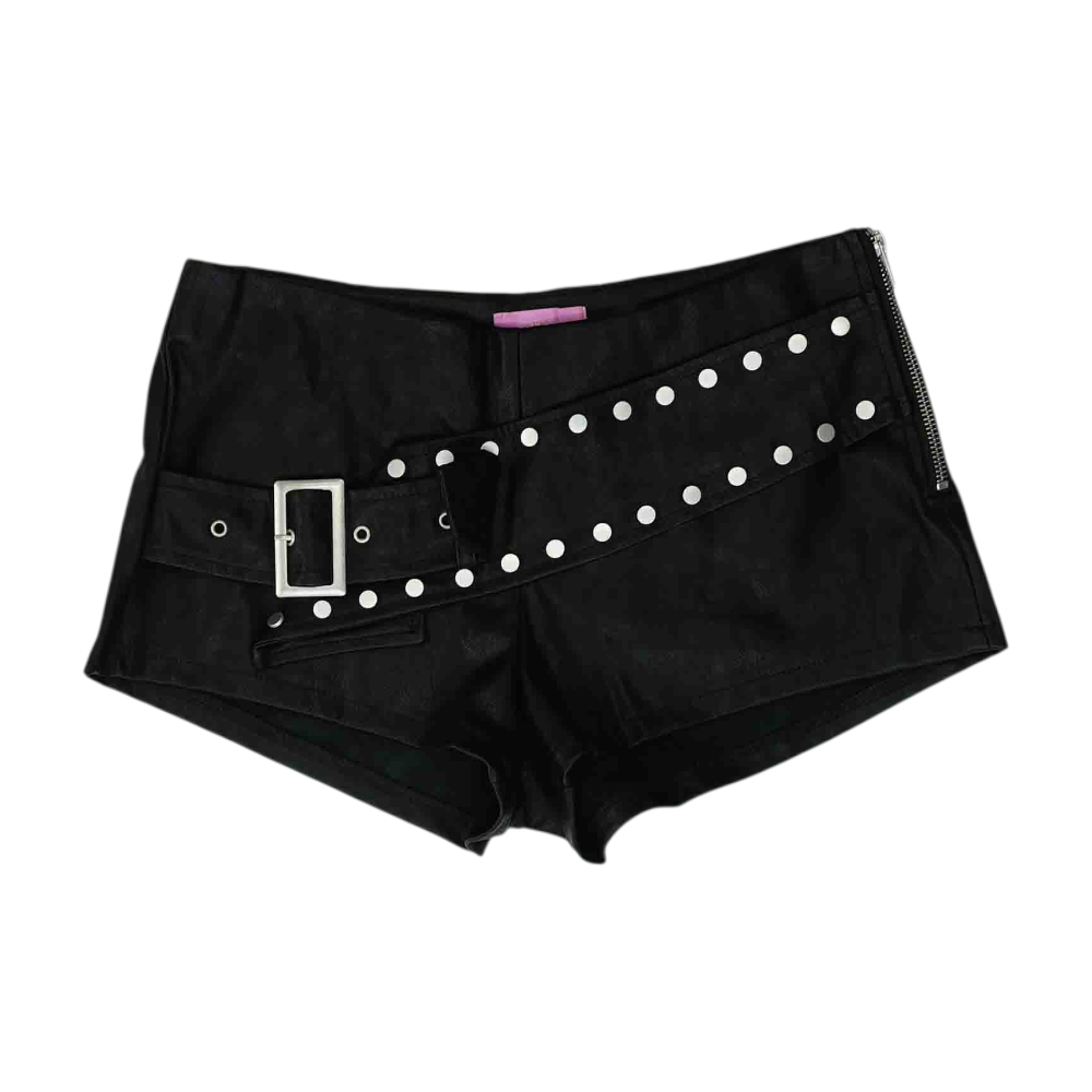 Black Solid Casual Shorts
