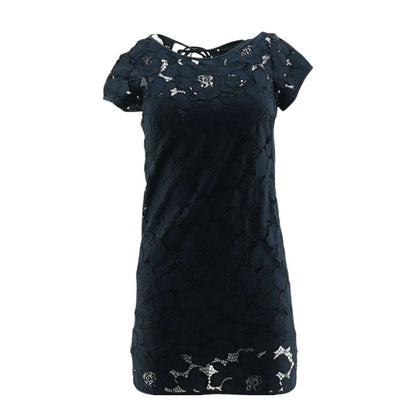Navy Misc Midi Dress