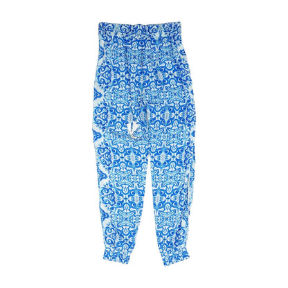 Blue Geometric Joggers Pants