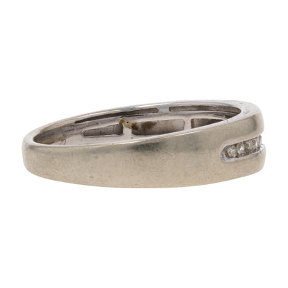 1/4 Ct 10K White Gold Channel Set Round Diamond Band