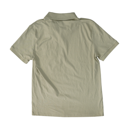 Tan Solid Short Sleeve Polo