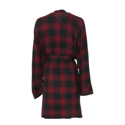 Gray Plus Plaid Robe