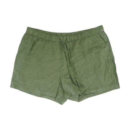 Green Solid Knit Shorts