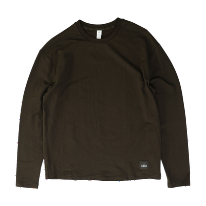 Brown Solid Sweatshirt Pullover