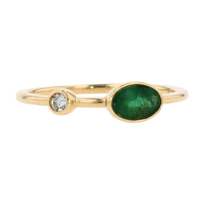 1/2 ctw 14K Yellow Gold Emerald Fashion Ring