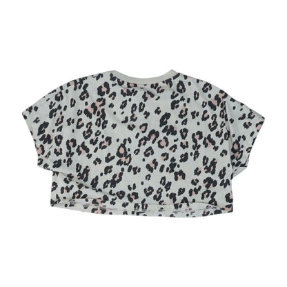 White Animal Print Crewneck T Shirt