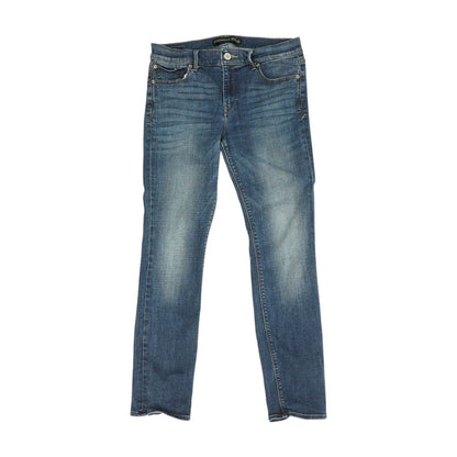 Blue Mid Rise Skinny Leg Jeans