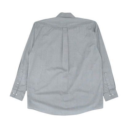 Gray Polka Dot Long Sleeve Button Down