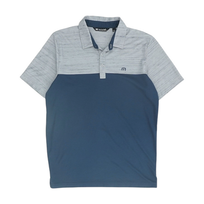 Navy Color Block Short Sleeve Polo