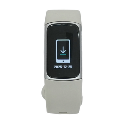 26mm Charge 6 Silver Smartwatch White Band Small
