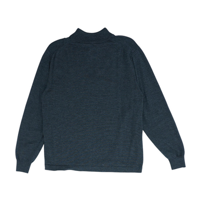 Gray Solid 1/4 Zip Sweater