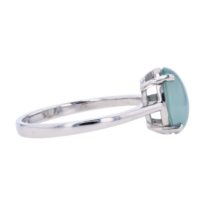 Platinum Jade Fashion Ring