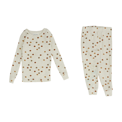 Beige Print Long Sleeve Set