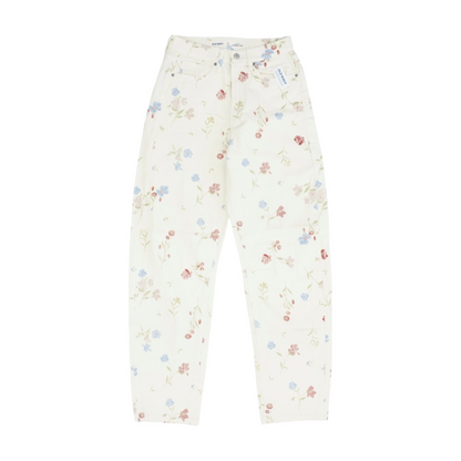 Beige Tall Floral Regular Jeans