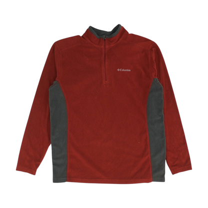 Red Solid 1/4 Zip Pullover