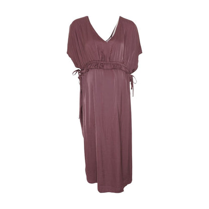 Purple Maternity Midi Dress
