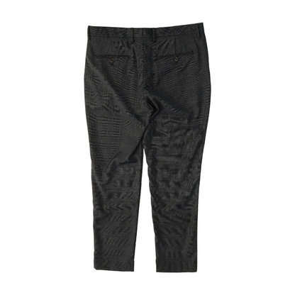Gray Plaid Regular Pants
