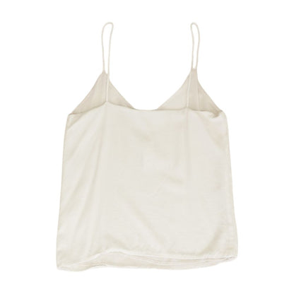 White Solid Sleeveless Blouse