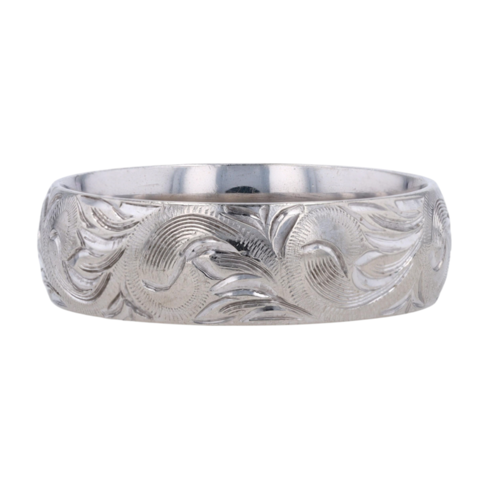 14K White Gold Band