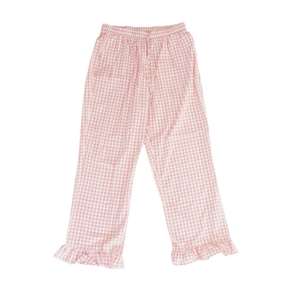 Pink Check Pajama Set