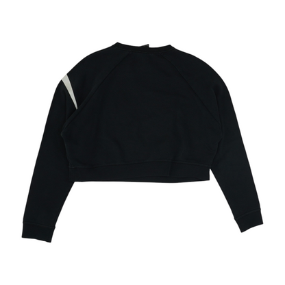 Black Solid Sweatshirt Pullover