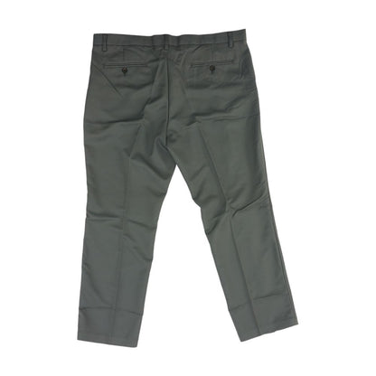 Gray Solid Dress Pants