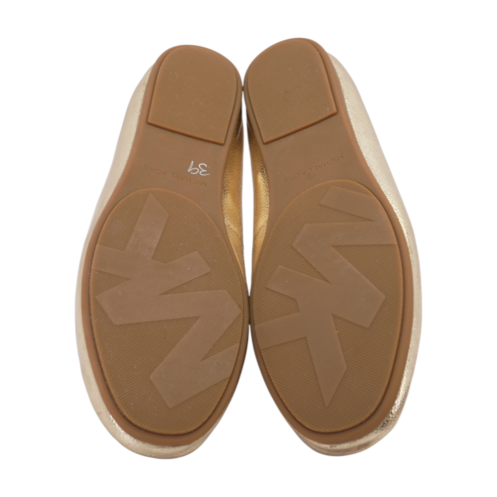 Gold Slip-On Flats