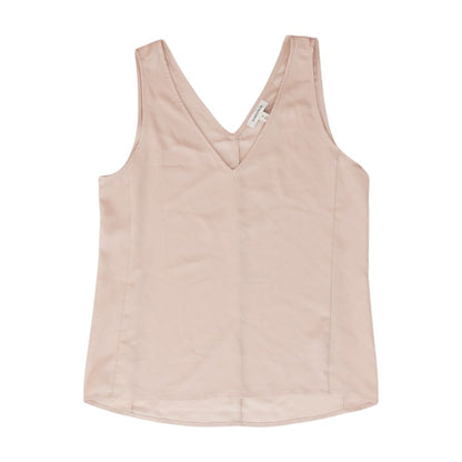 Pink Solid Sleeveless Blouse