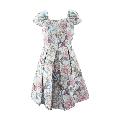 Blue Petite Floral Midi Dress