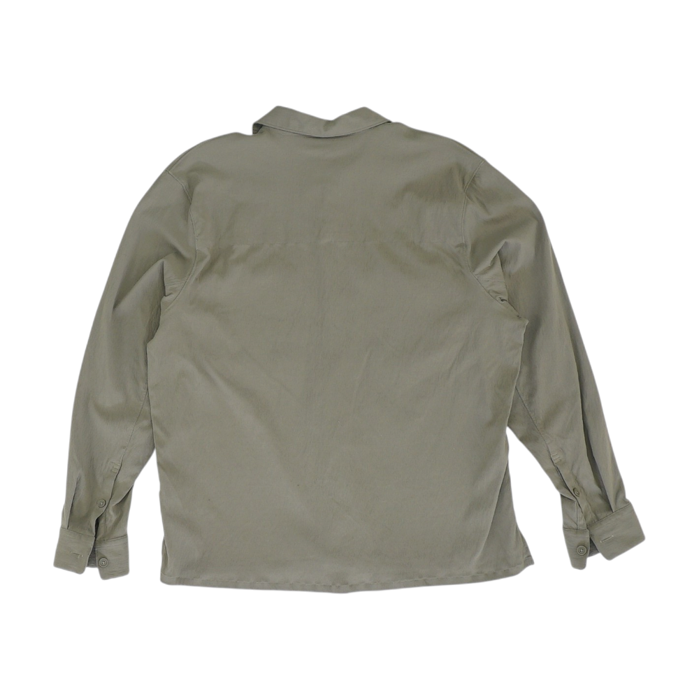 Olive Solid Long Sleeve Button Down